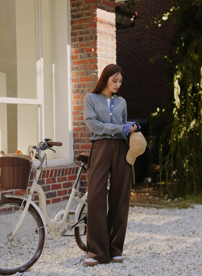 (NEW) 폴딩 코튼 와이드 청바지 S-2XL 3단기장