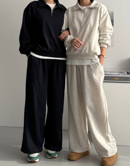 카라 집업 set