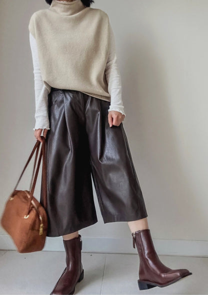 (NEW) 돌돌이 반폴라 니트조끼