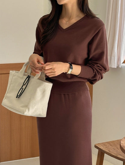 ☀️ [2type] 세미 크롭 니트