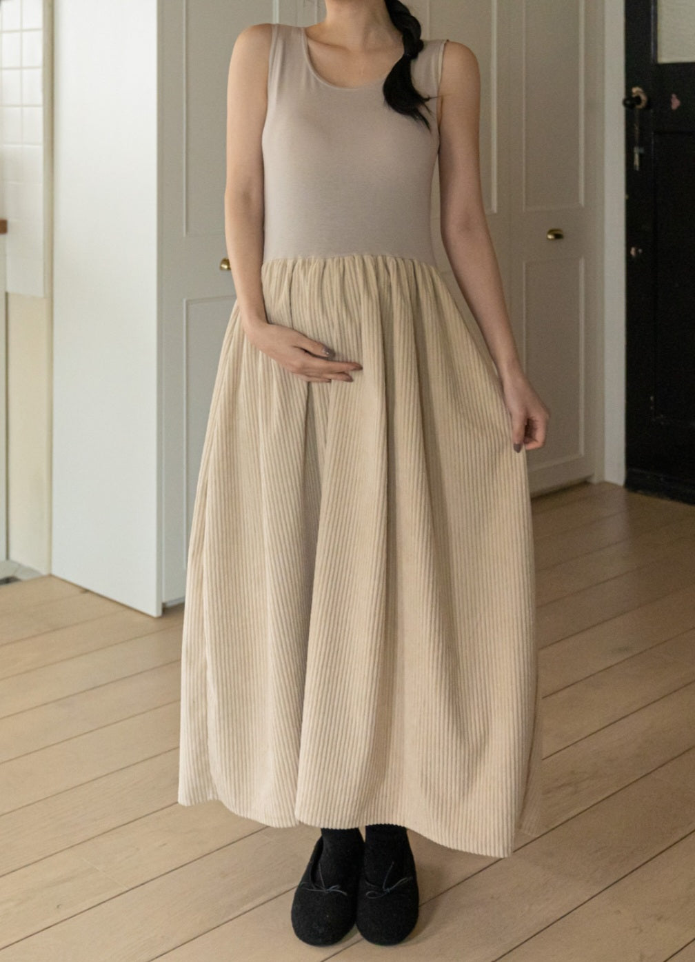 골덴 레이어드 나시원피스