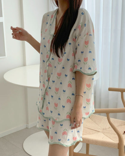 ⏩️ [기획상품] 꿀잠 지지미 홈웨어 잠옷 3pcs