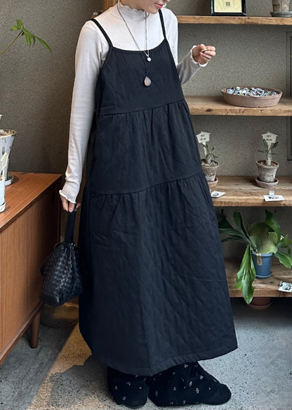 누빔 레이어드 원피스