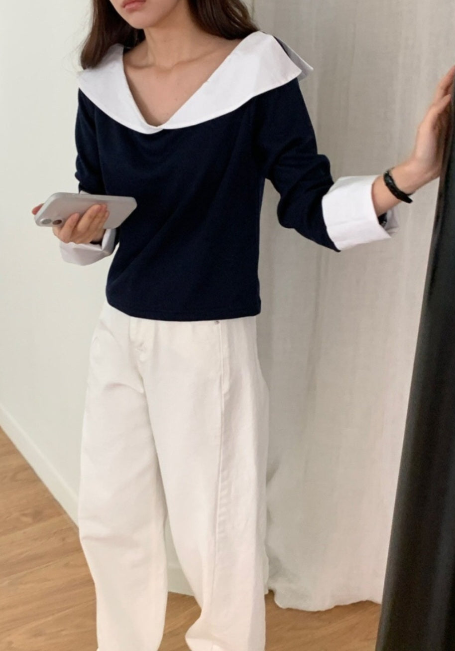 🍂 오프숄더 커프스 티셔츠