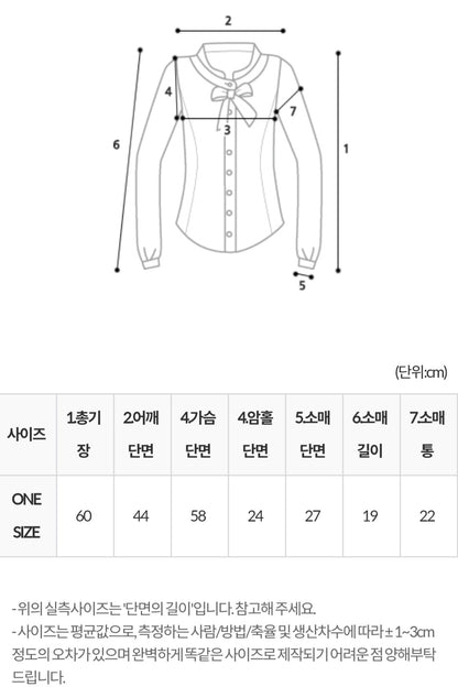 프릴 링클 블라우스