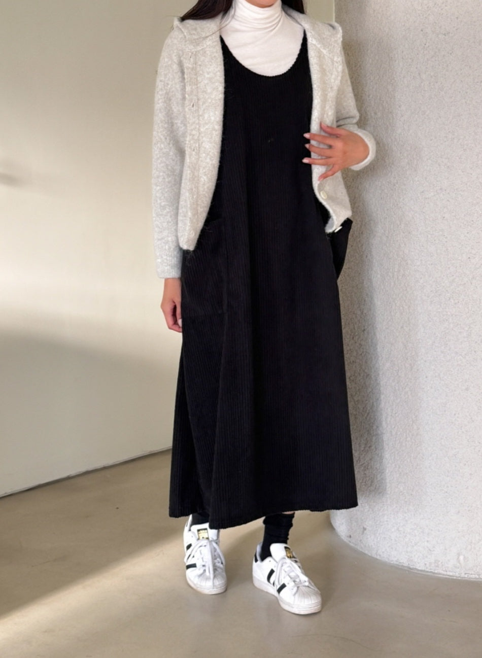 골덴 주머니 나시원피스