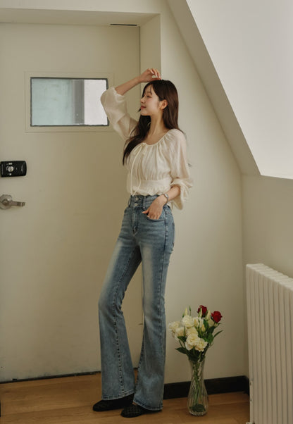 ⏩️ 골반패드 3type 더블버튼 부츠컷데님