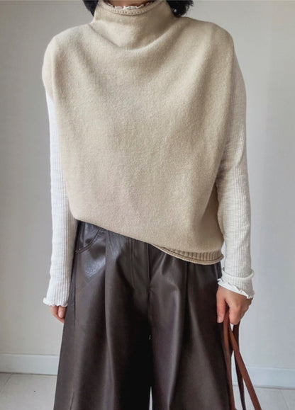 (NEW) 돌돌이 반폴라 니트조끼