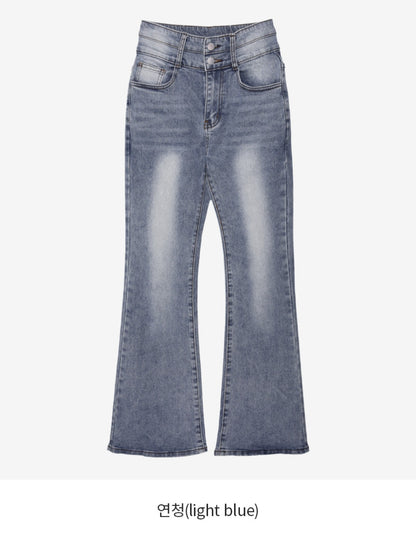 ⏩️ 골반패드 3type 더블버튼 부츠컷데님