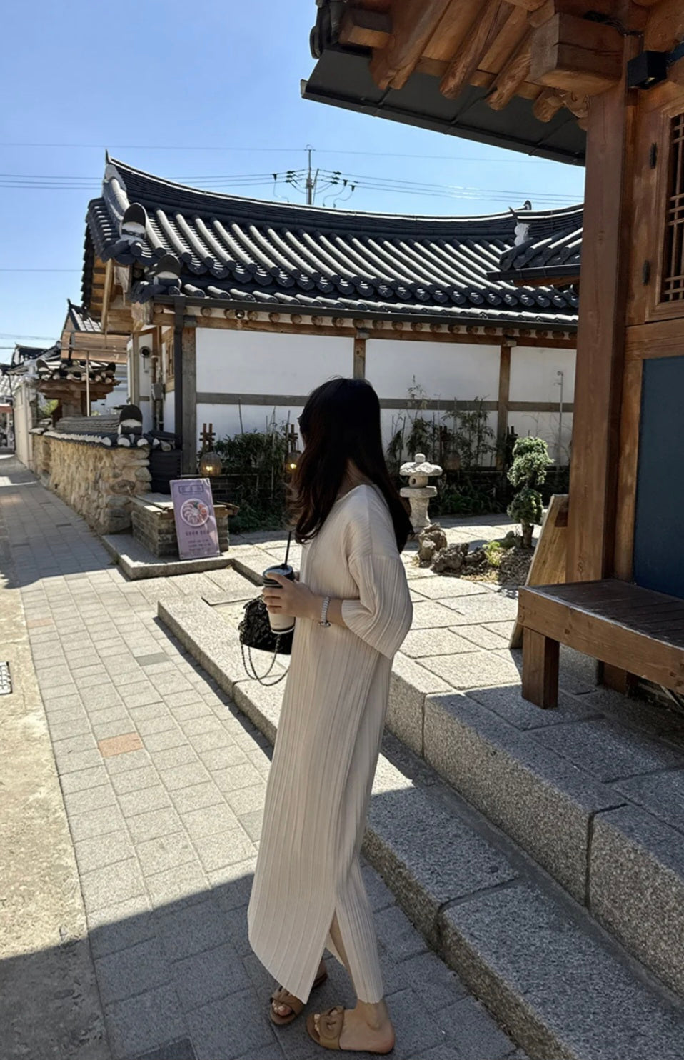 링클 플리츠 원피스