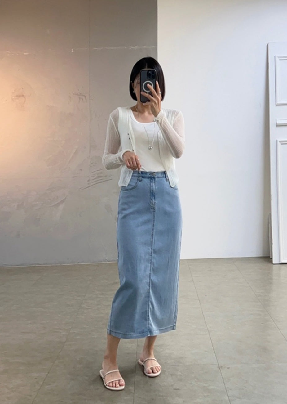 🧊 모던 리오셀 쿨링 롱스커트 [S-2XL]