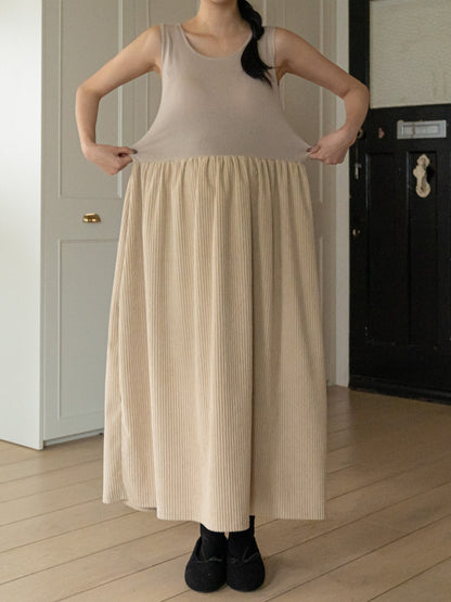 골덴 레이어드 나시원피스