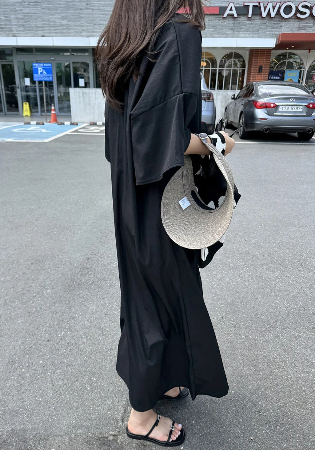 썸머 바스락 라운드 원피스