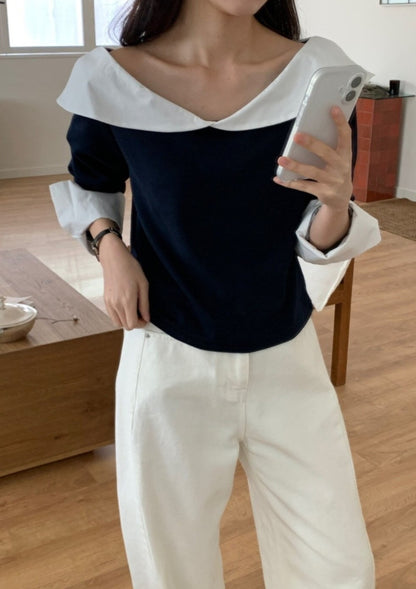 🍂 오프숄더 커프스 티셔츠