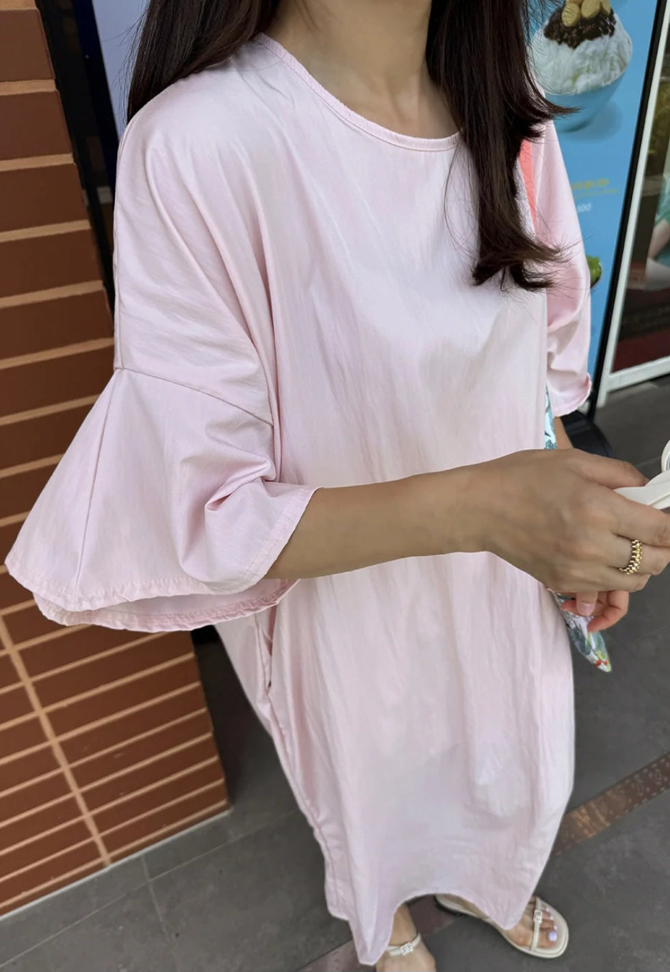 썸머 바스락 라운드 원피스