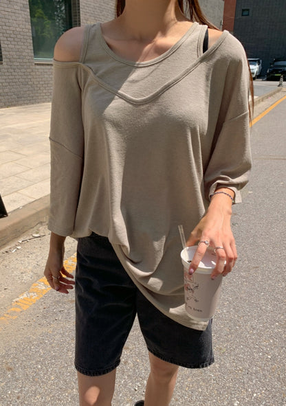 ☀️린넨 나시 레이어드 롱티셔츠