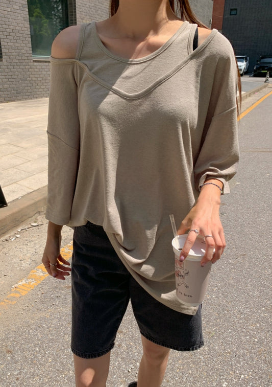 ☀️린넨 나시 레이어드 롱티셔츠