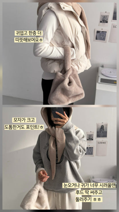 도톰 후드머플러 넥워머 바라클라바
