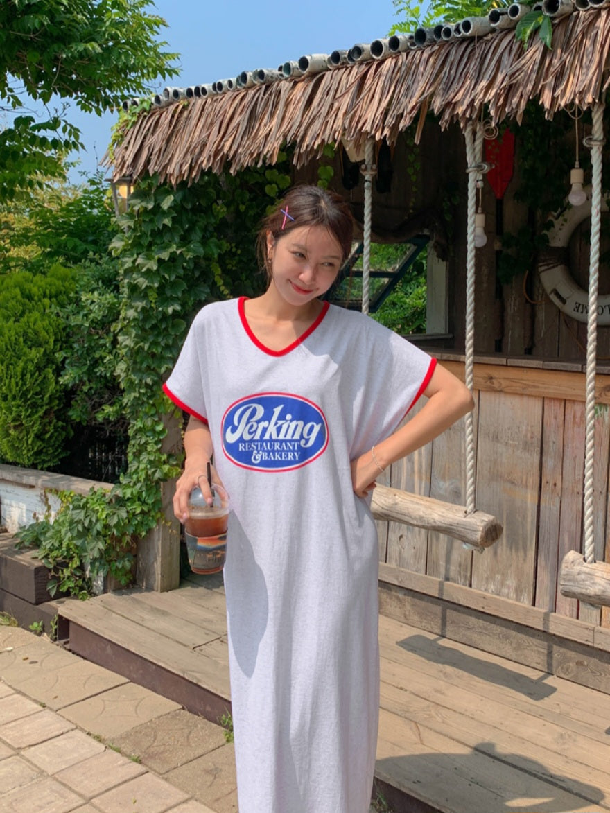 ☀️배색 롱 원피스