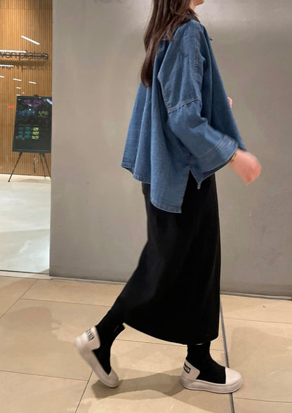 시크 데님 자켓 셔츠