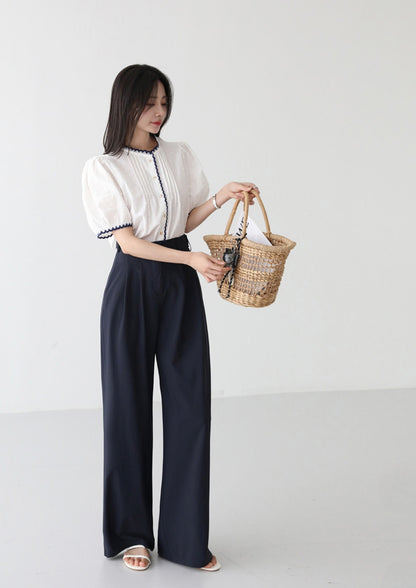 🧊 냉감 투핀턱 와이드 쿨슬랙스 [S-2XL]