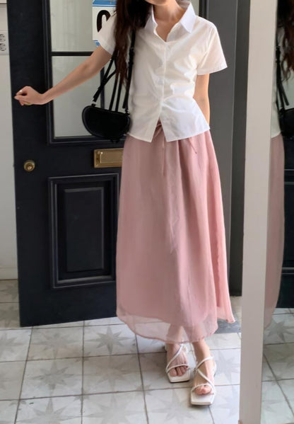 ☀️레이어드 스트링 이중 스커트