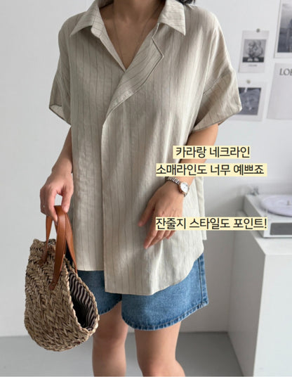 린넨 셔츠 블라우스