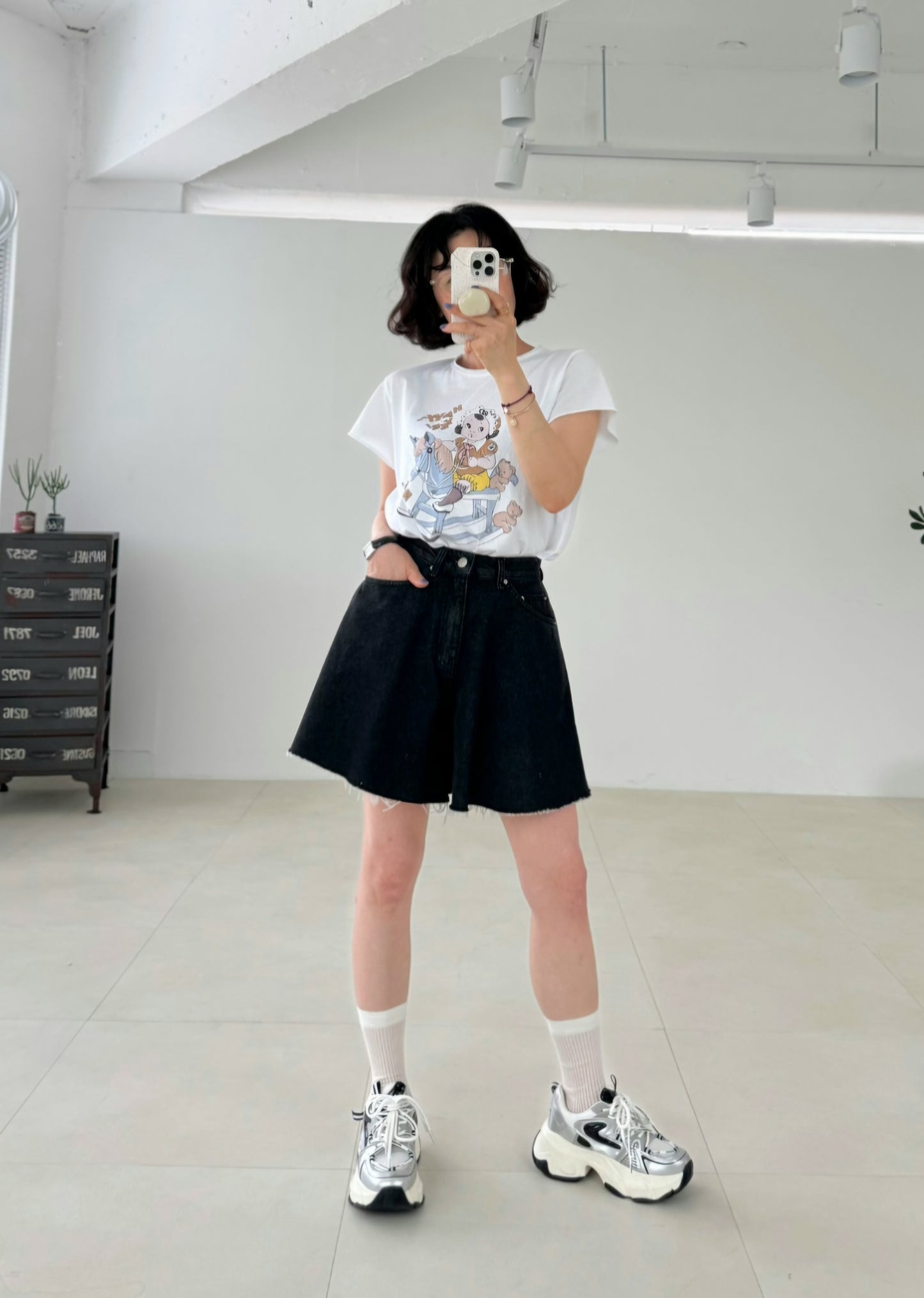 ☀️플레어 데님 반바지 [S-L]