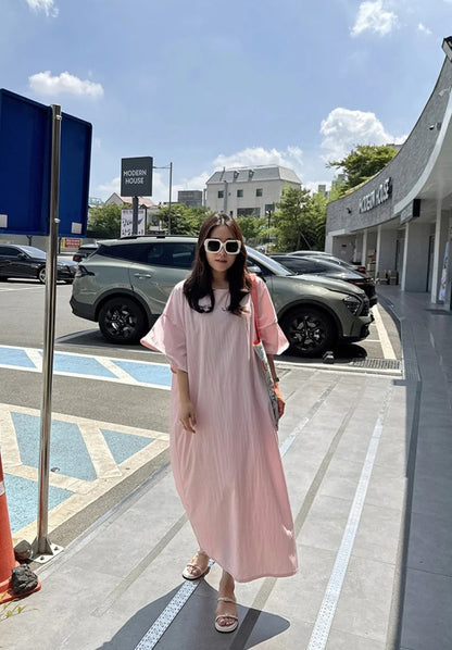 썸머 바스락 라운드 원피스