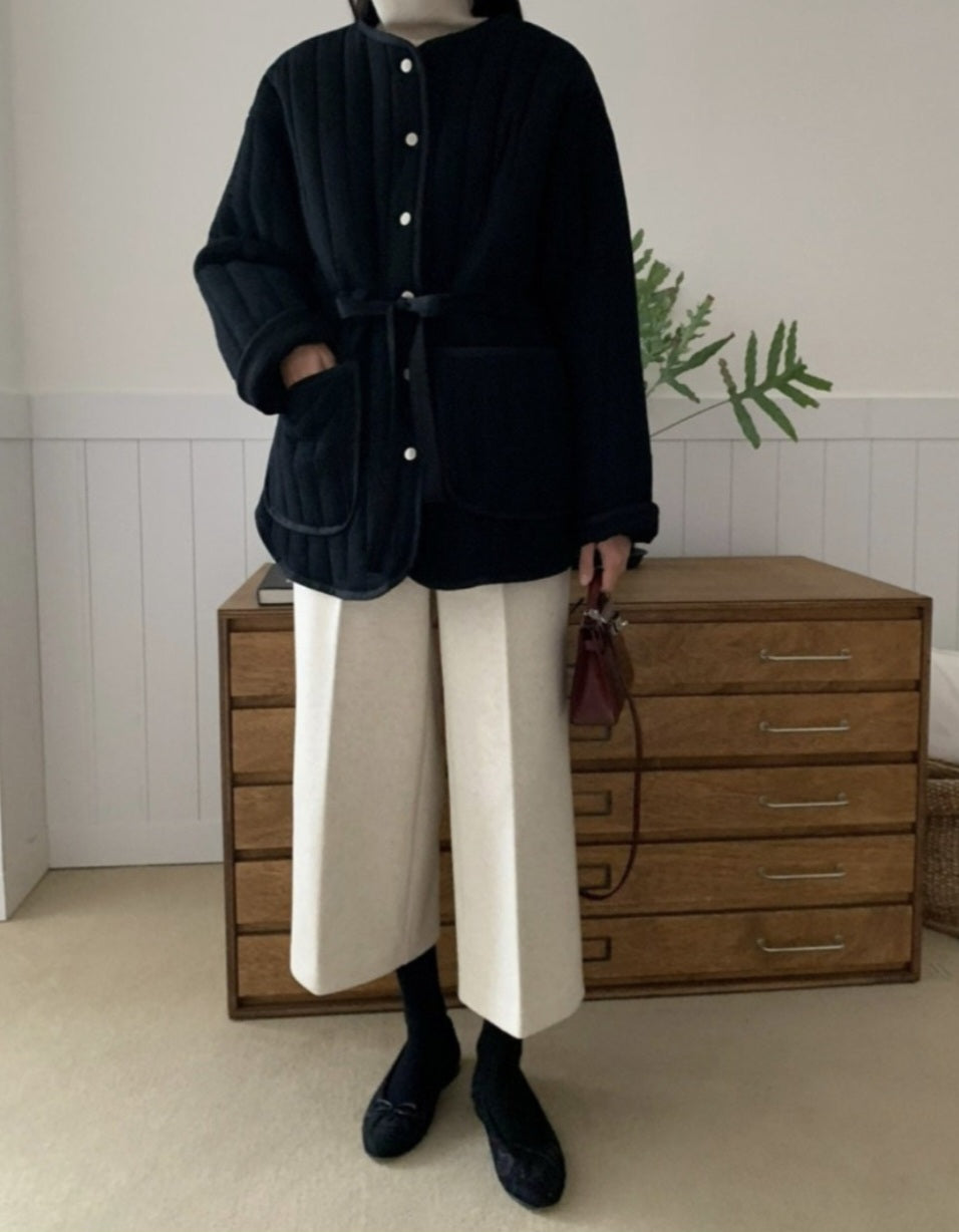 뒷밴딩 울팬츠 (8부~9부)