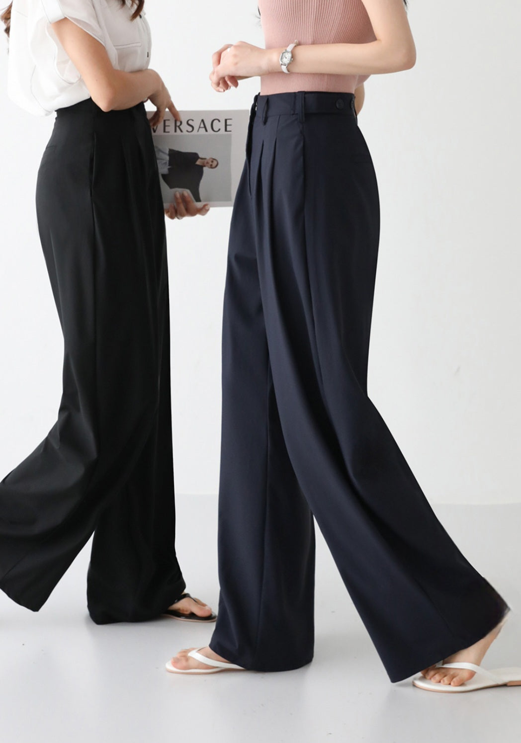 🧊 냉감 투핀턱 와이드 쿨슬랙스 [S-2XL]