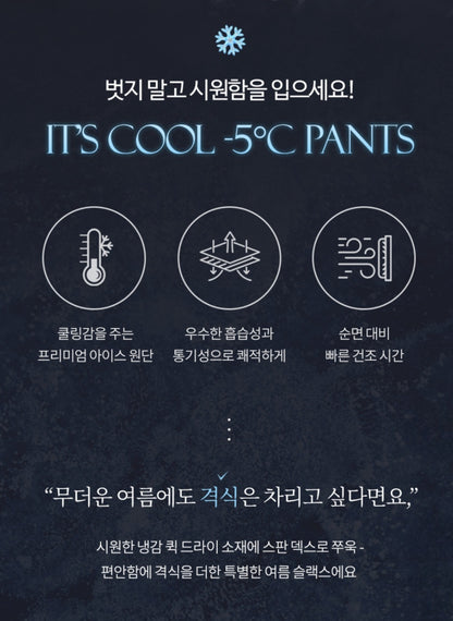 🧊 냉감 투핀턱 와이드 쿨슬랙스 [S-2XL]