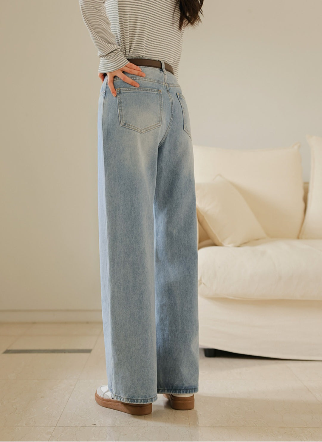 ⏩️ 체형커버 2type 보정핏 와이드부츠컷데님