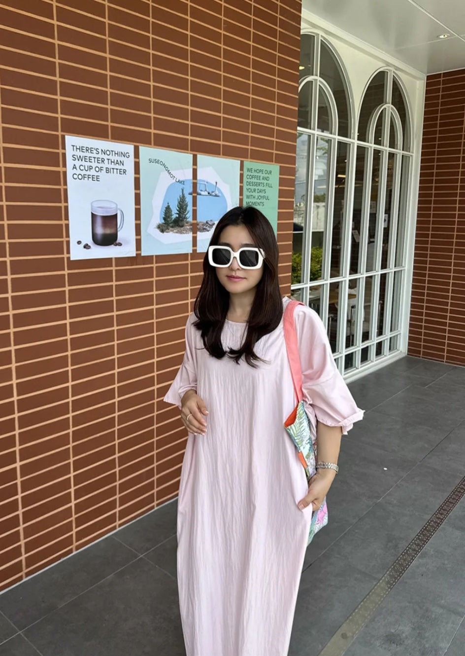 썸머 바스락 라운드 원피스