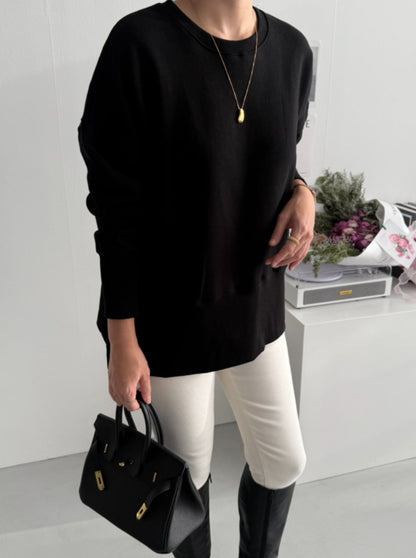 시보리 트임 맨투맨