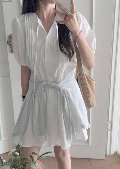 ☀️베리 핀턱 퍼프 미니원피스
