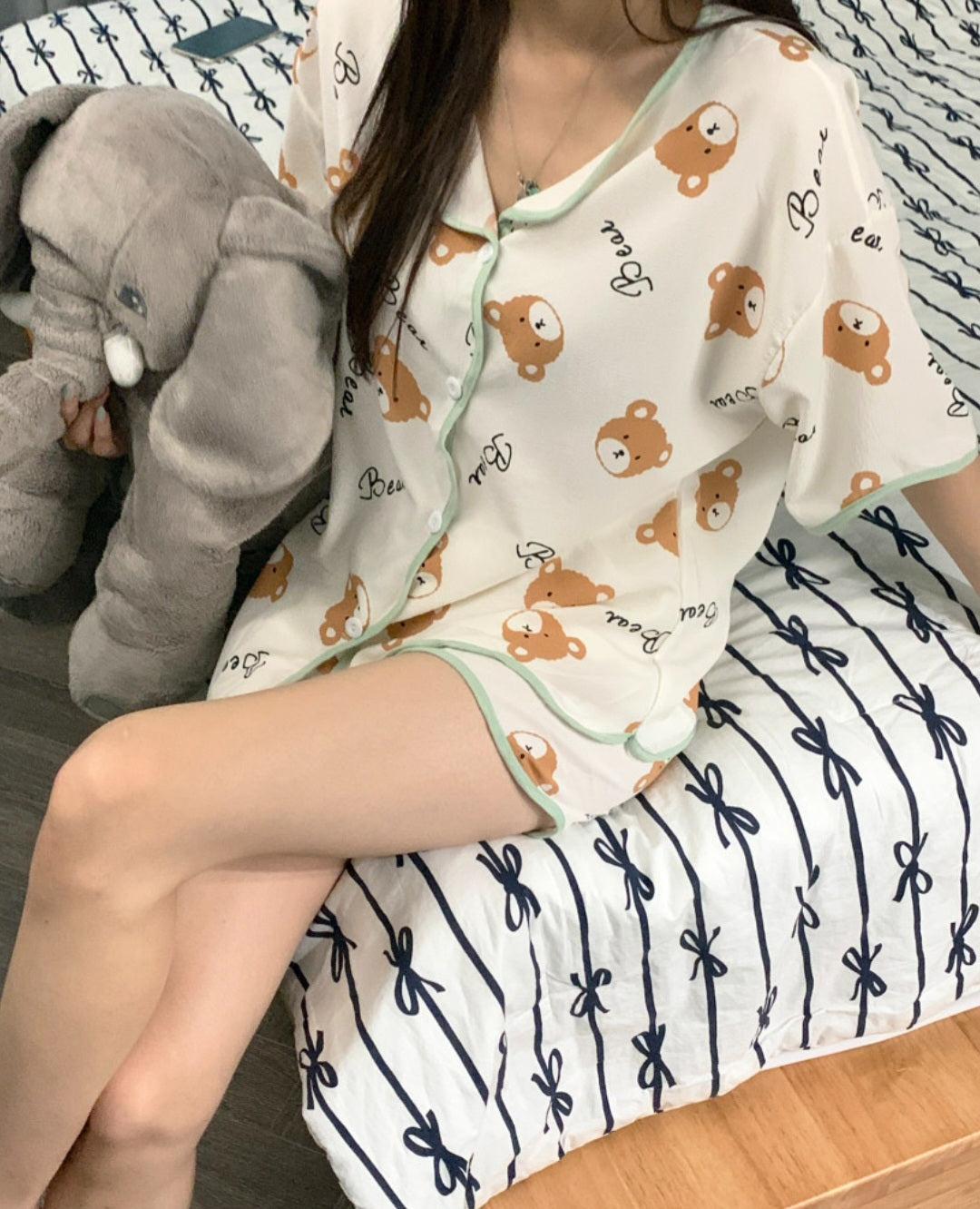 ⏩️ [기획상품] 꿀잠 지지미 홈웨어 잠옷 3pcs
