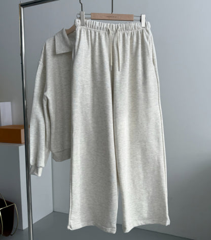카라 집업 set