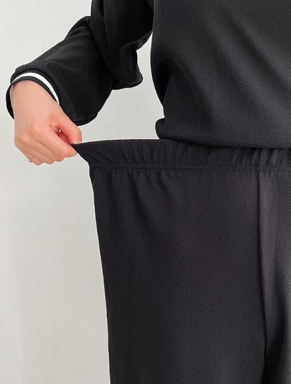 배색 와이드팬츠 Set (~2XL)