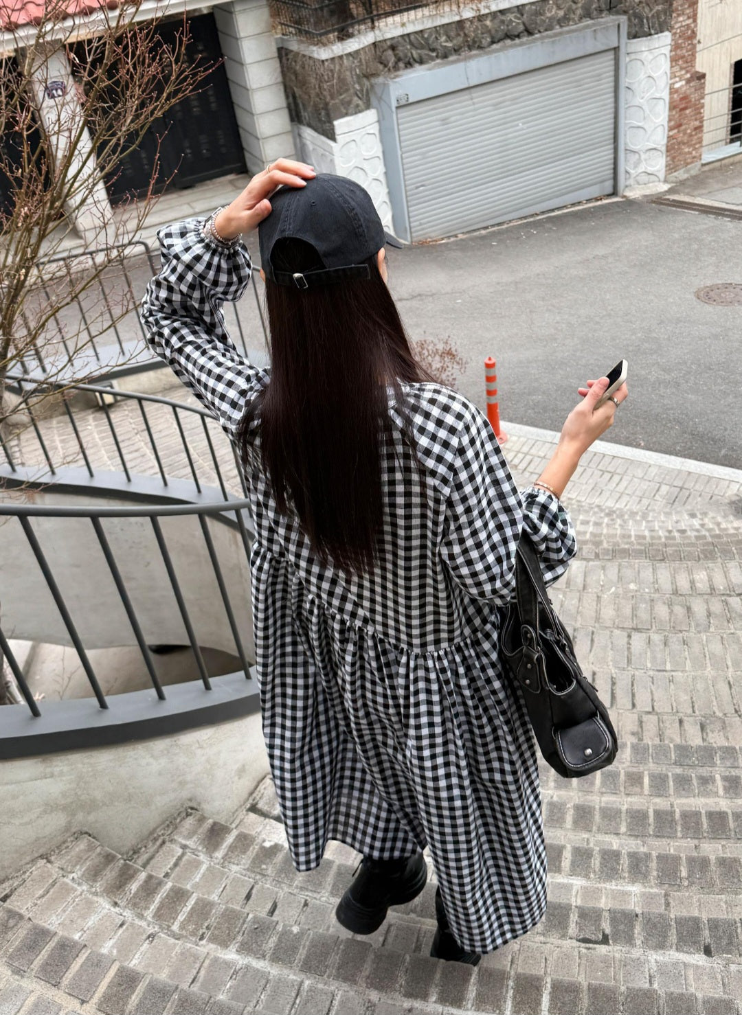 ⏩️ 체크 아방 롱원피스