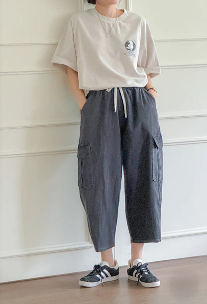 🏖 카고포켓 8부 배기 데님팬츠
