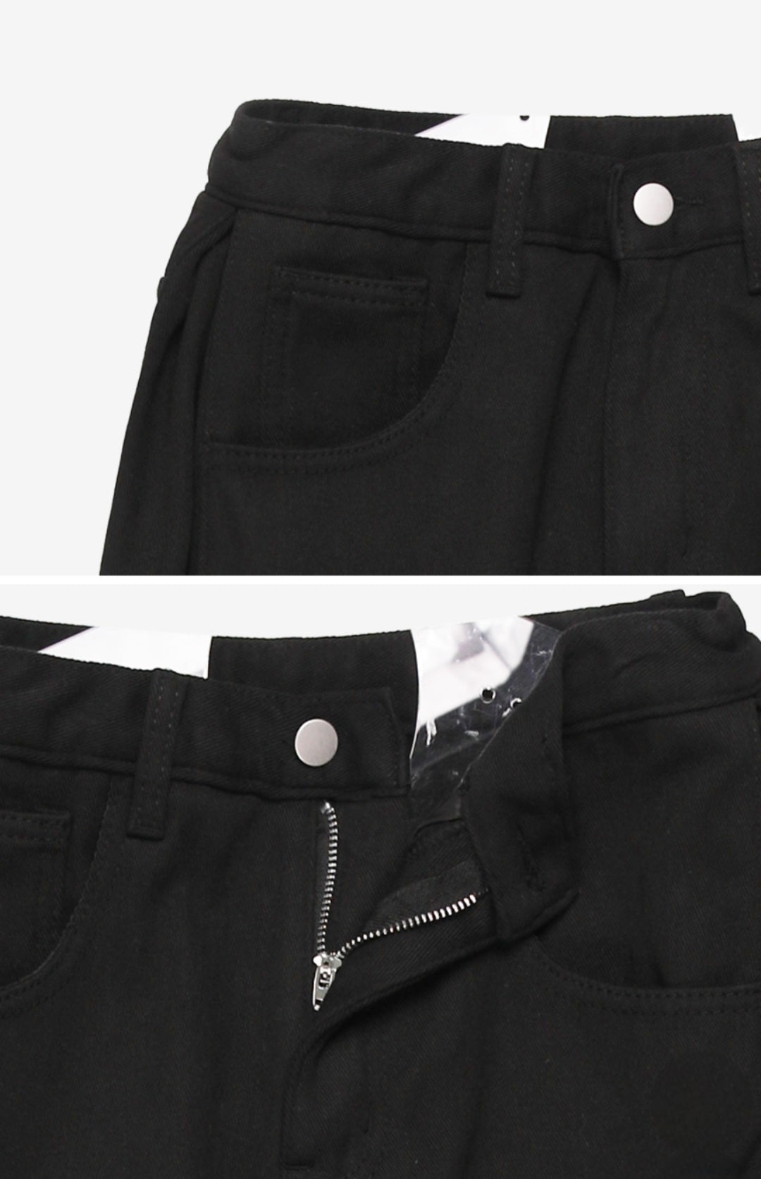 (NEW) 폴딩 코튼 와이드 청바지 S-2XL 3단기장