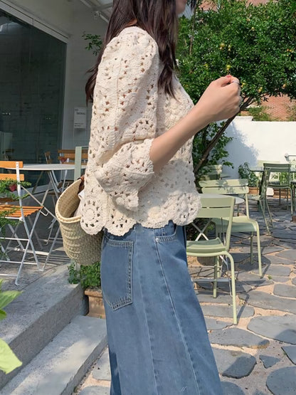 빈티지 뜨개 가디건